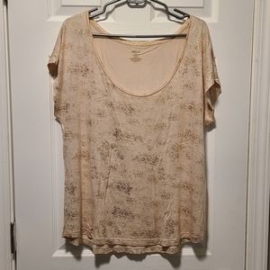 JENNIFER LOPEZ METALLIC TEE SIZE XL